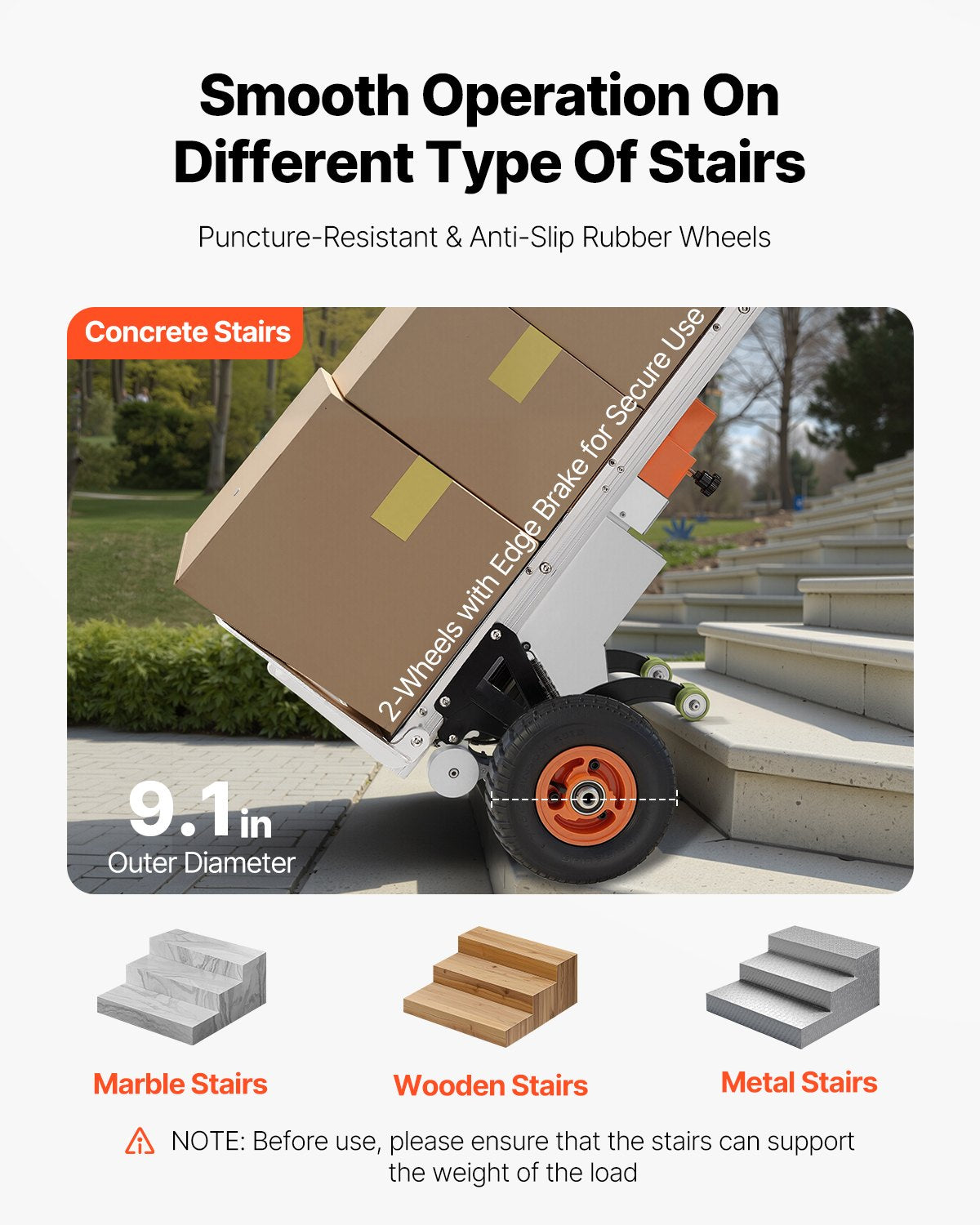 Electric Stair Climbing Dolly 440lbs Capacity Stair Climbing Hand Trucks