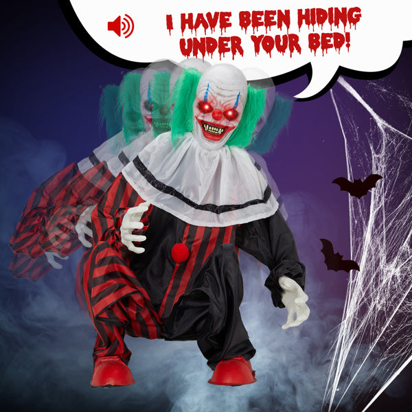 2.6ft Clown Halloween Standing Decoration - Life-Size Horror Display