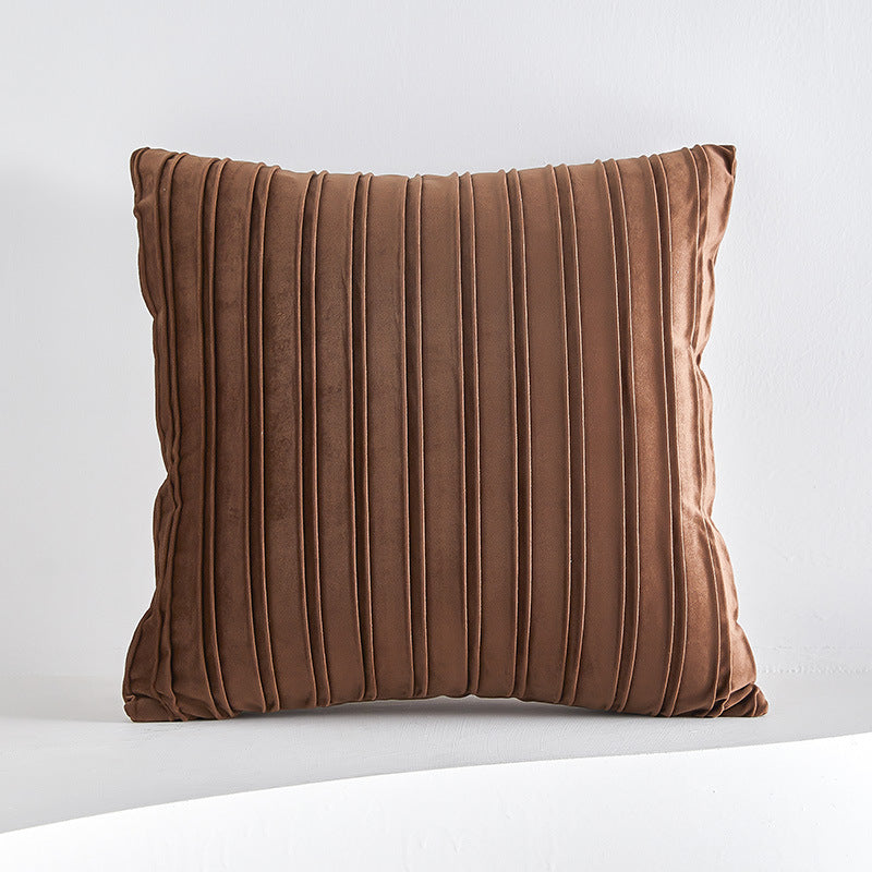 Netherlands Velvet Striped Pleated Cushion Cushion