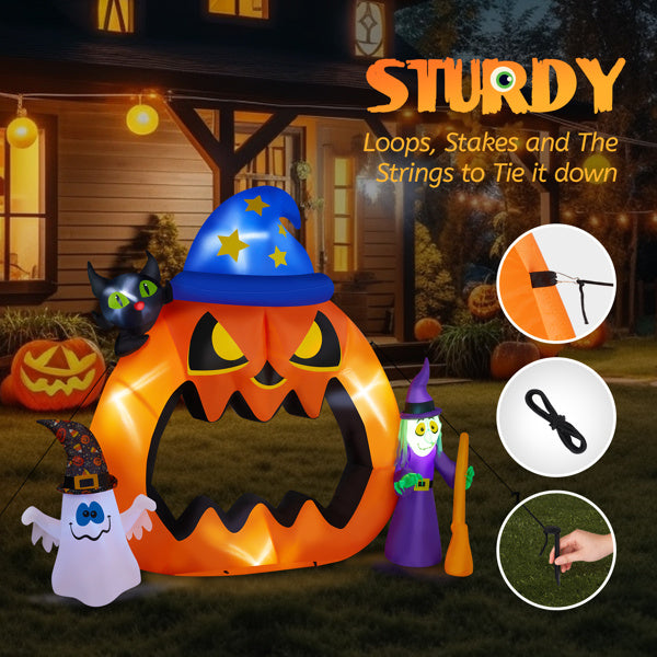 6.9ft Pumpkin Inflatable Halloween Decoration - Large Outdoor Display