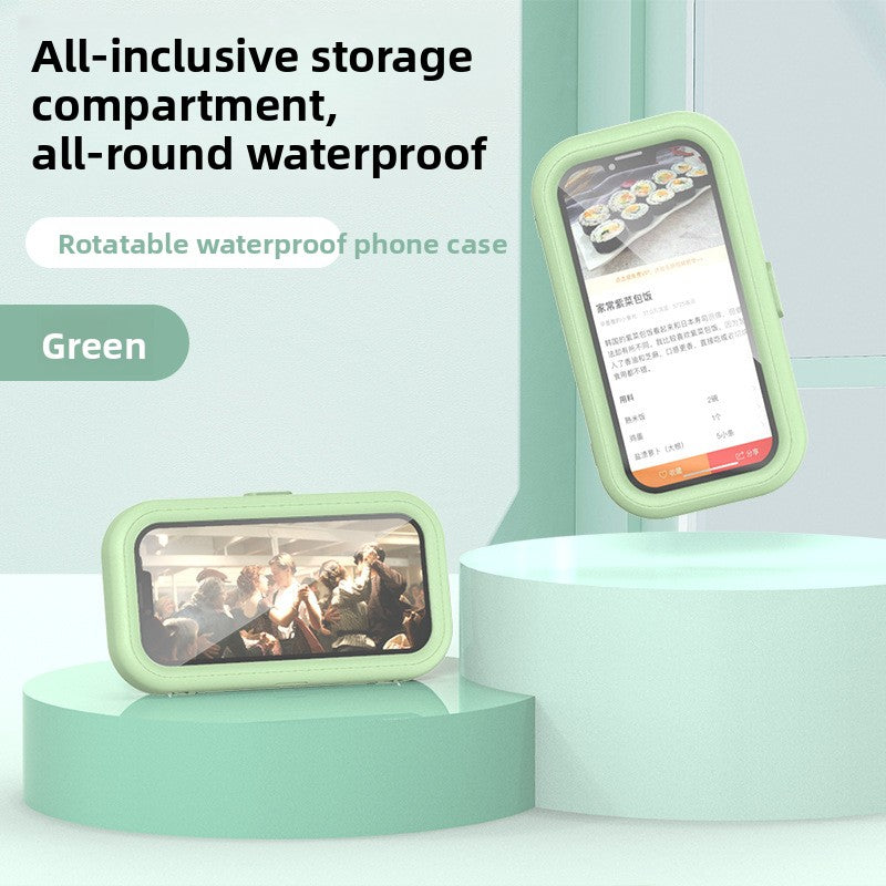 Bathroom Waterproof Phone Holder - Wall-Mount Shower Case with Touch Access