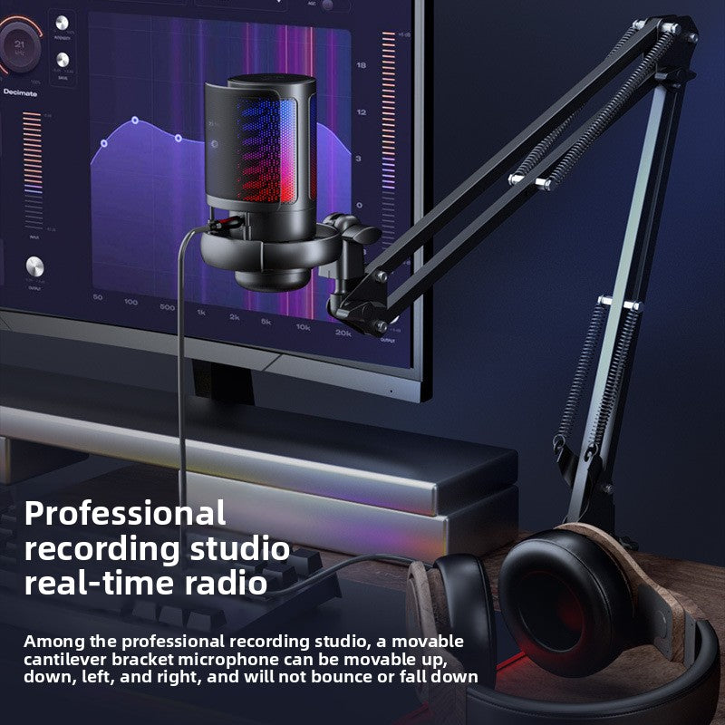 Gaming Microphone with Boom Arm - Professional Streaming Mic