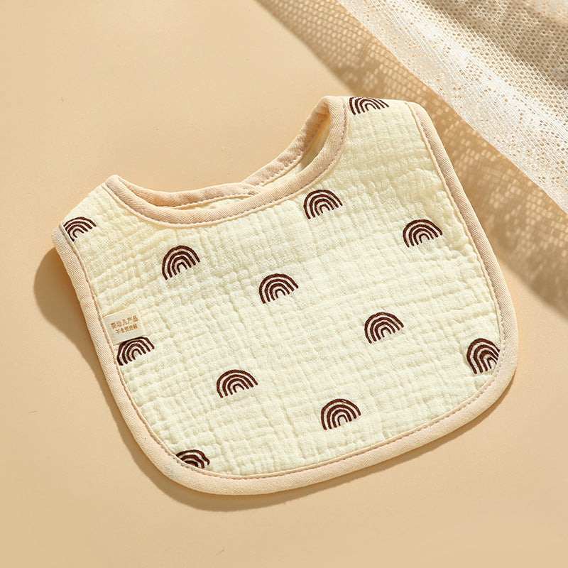 Baby Bib Set - 6-Layer Cotton Anti-Spill Round Bibs