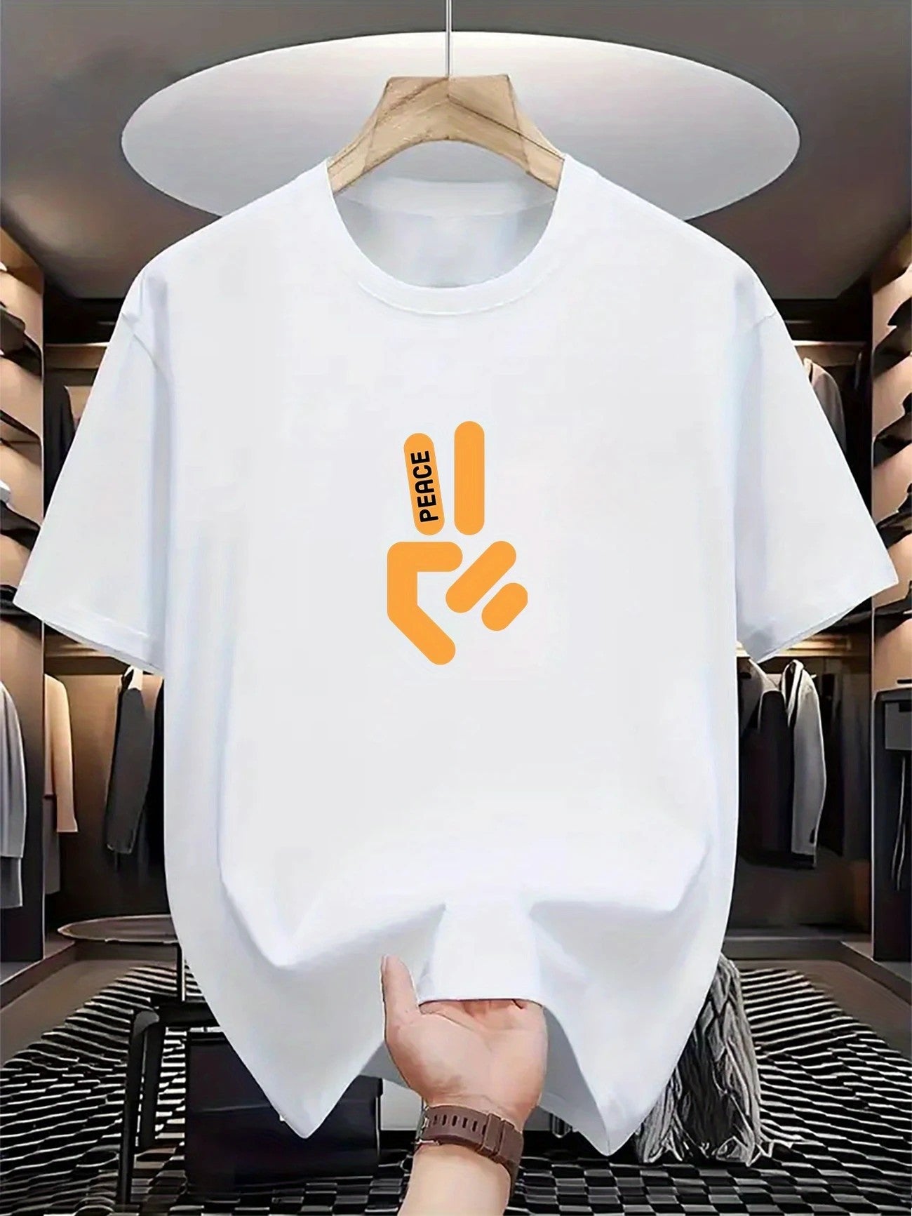 Men's Mesh Print Casual T-Shirt - Breathable Graphic Tee