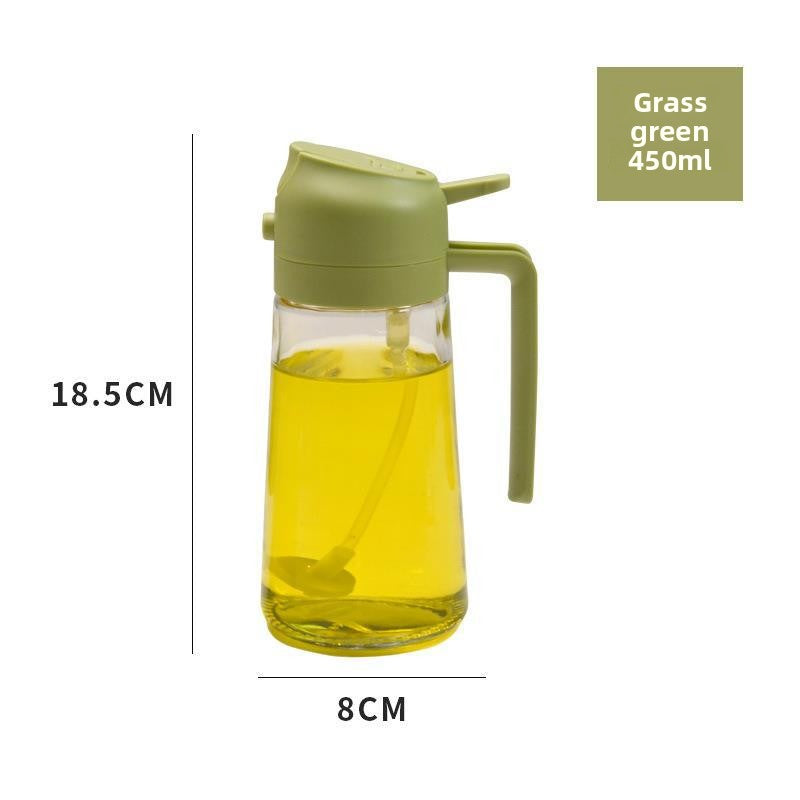 Dual-Function Glass Oil Bottle - Spray & Pour Kitchen Dispenser