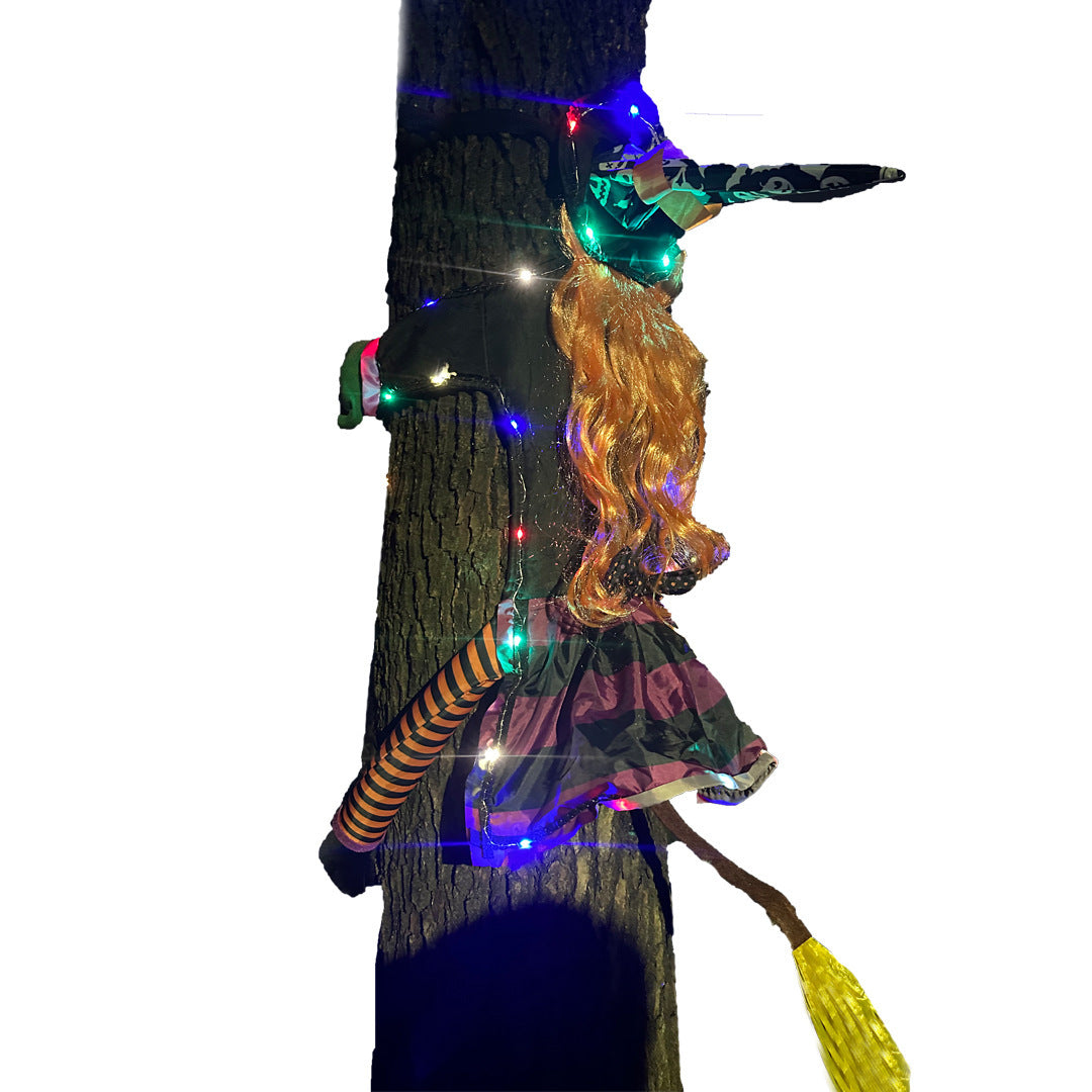 Halloween Witch Outdoor Pendant - Lighted Courtyard Decoration