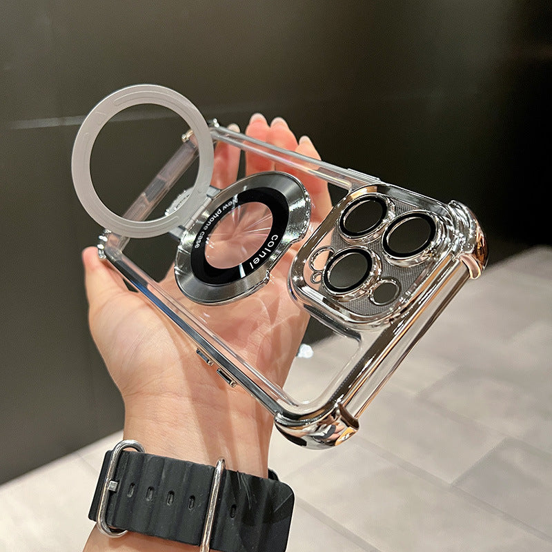Magnetic Stand iPhone Case - Electroplated Space Design
