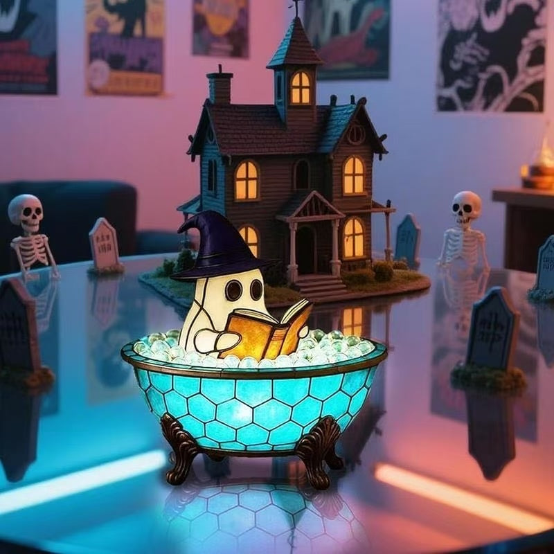 3D Ghost Bubble Bath Luminous Statues - Halloween Bathroom Decor