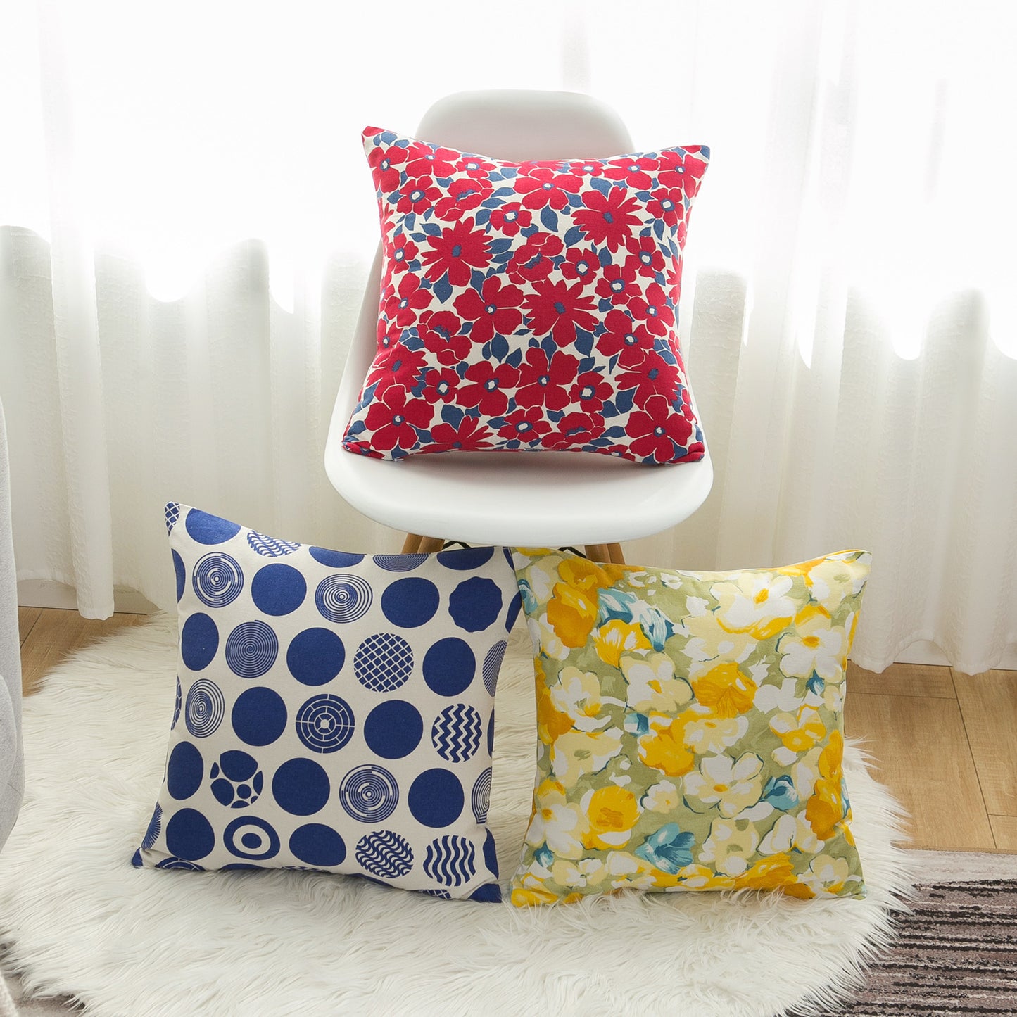 Yi Qiyun Pillow Cover Sofa Cushion Duplex Printing Cushion Cover Model Room Cushion