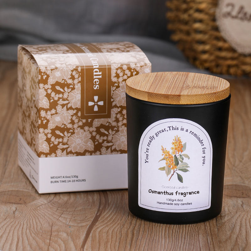 Premium Black Matte Soybean Wax Candle - Blue Misty Morning