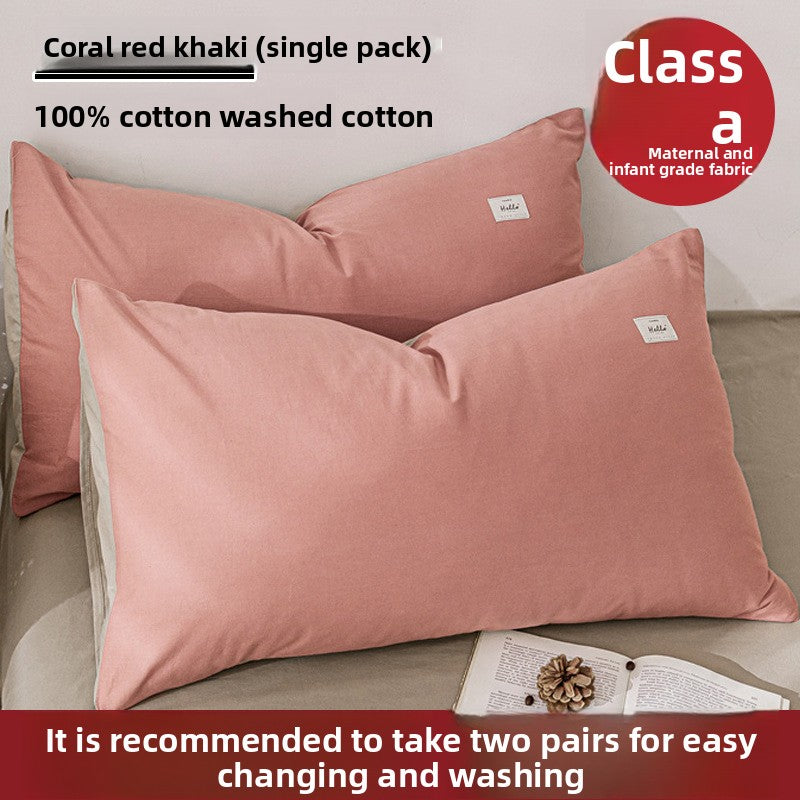 Pure Cotton Pillowcase - Premium Natural Fiber Pillow Cover