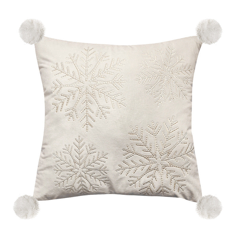 Christmas Tree Deer Cushion Cover Bedroom Pillow