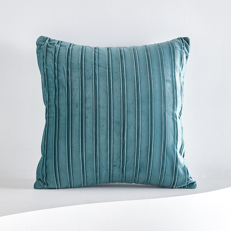 Netherlands Velvet Striped Pleated Cushion Cushion