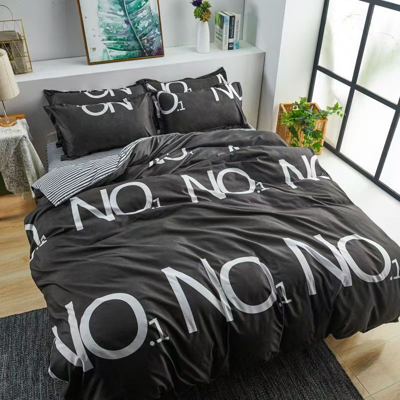 Nordic Style Washed Cotton Bedding Set - 3-Piece Student Dorm Collection | Royal Blue