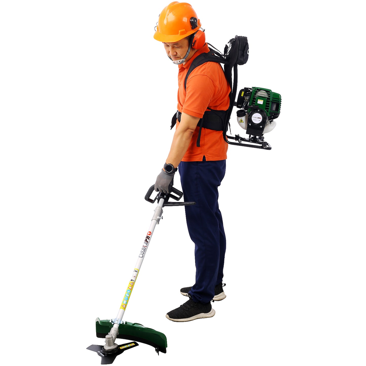 Backpack 4 In 1 Multi-Functional Trimming Tool, 38CC 4-stroke Garden Tool System With Gas Pole Saw, Hedge Trimmer, Grass Trimmer, And Brush Cutter EPA Compliant