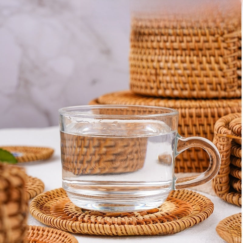 Eco-Friendly Woven Coasters - Natural Autumn Vine Material Set