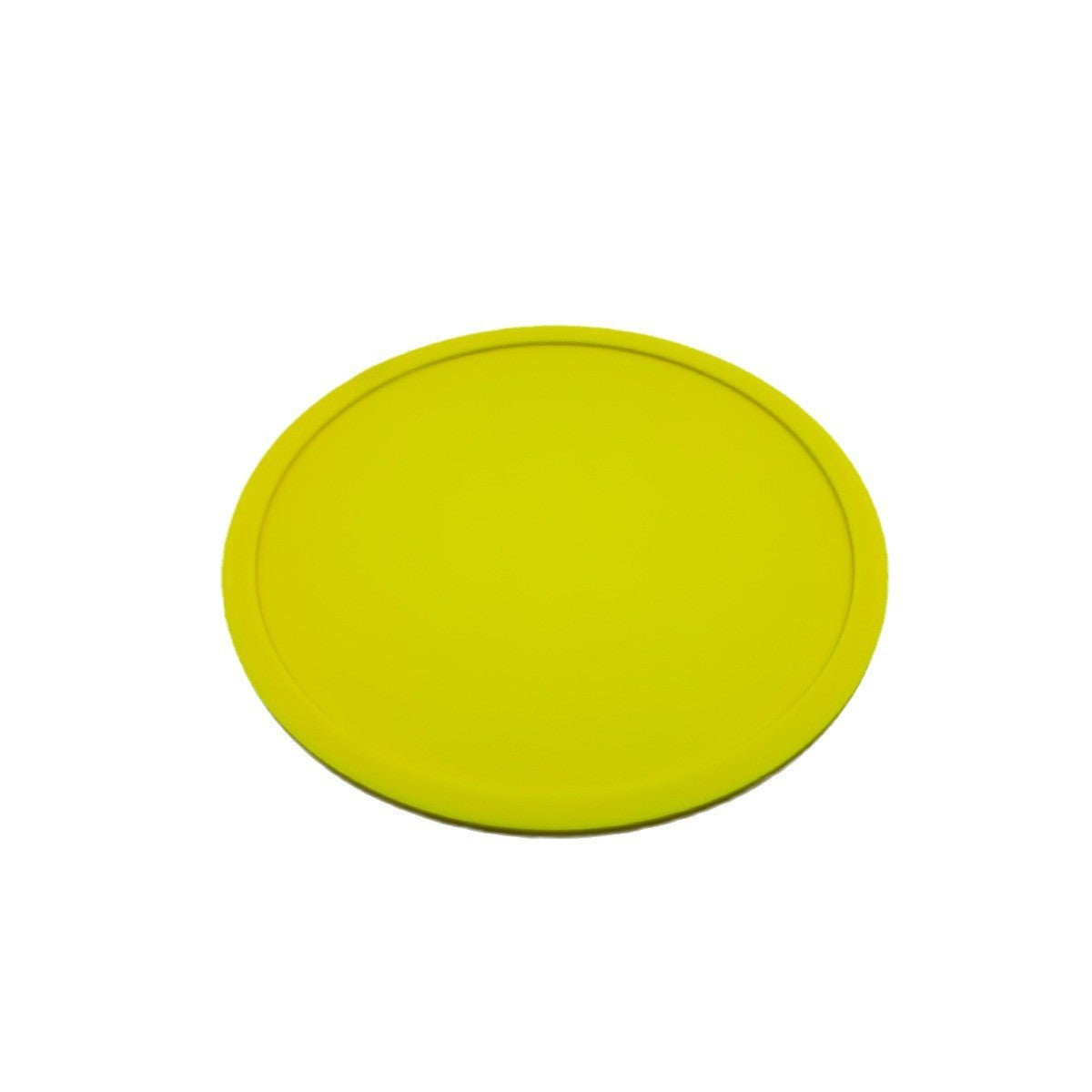 Premium Round Silicone Coasters - 10cm Black Non-Slip Set