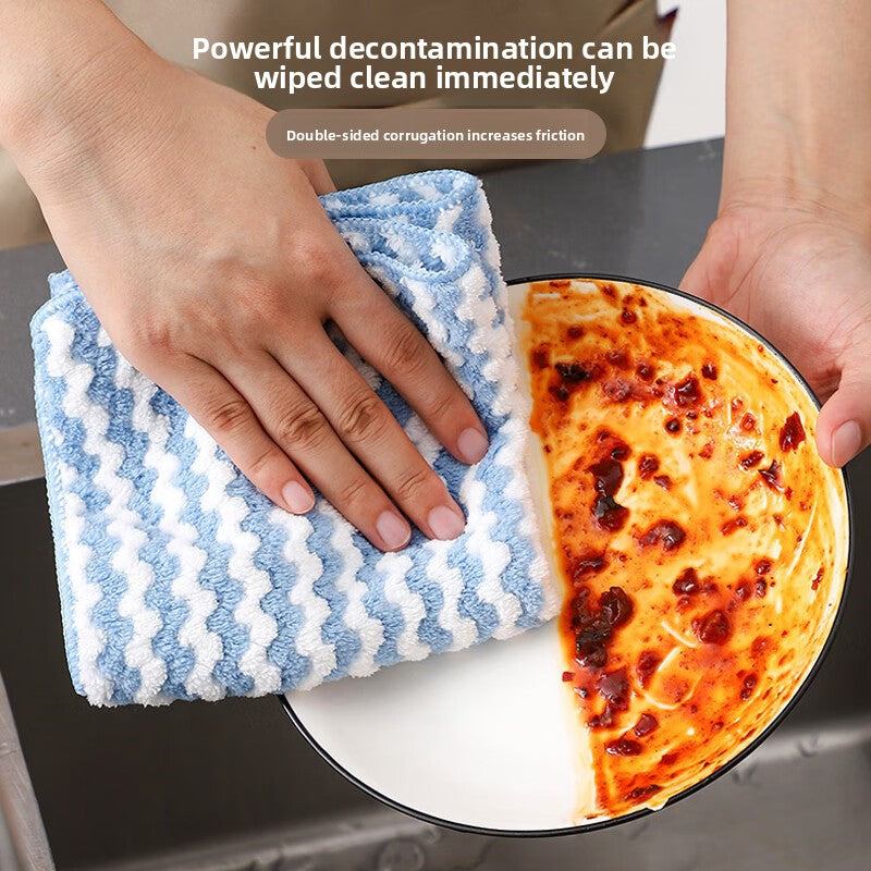 Thickened Edge-Locking Dishcloth