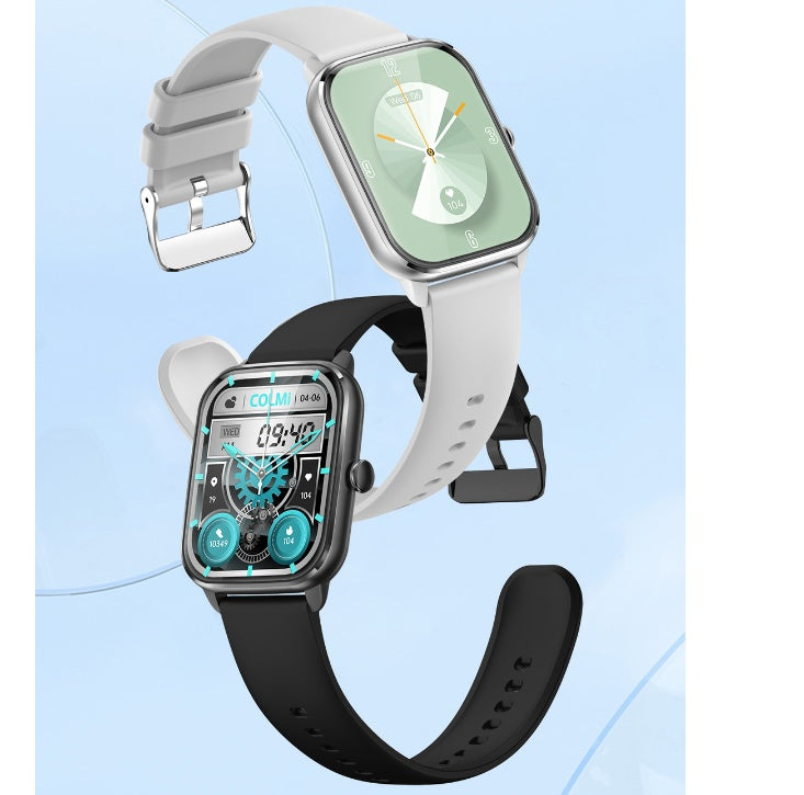 Fitness Smartwatch - Full Screen Heart Rate Monitor with Music Control & Step Tracker