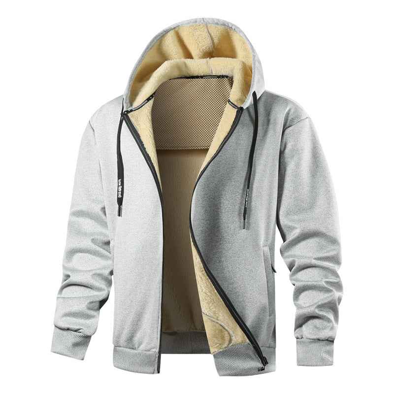 Men's Hooded Sweatshirt Casual Sports Winter Fleece-lined Thickened