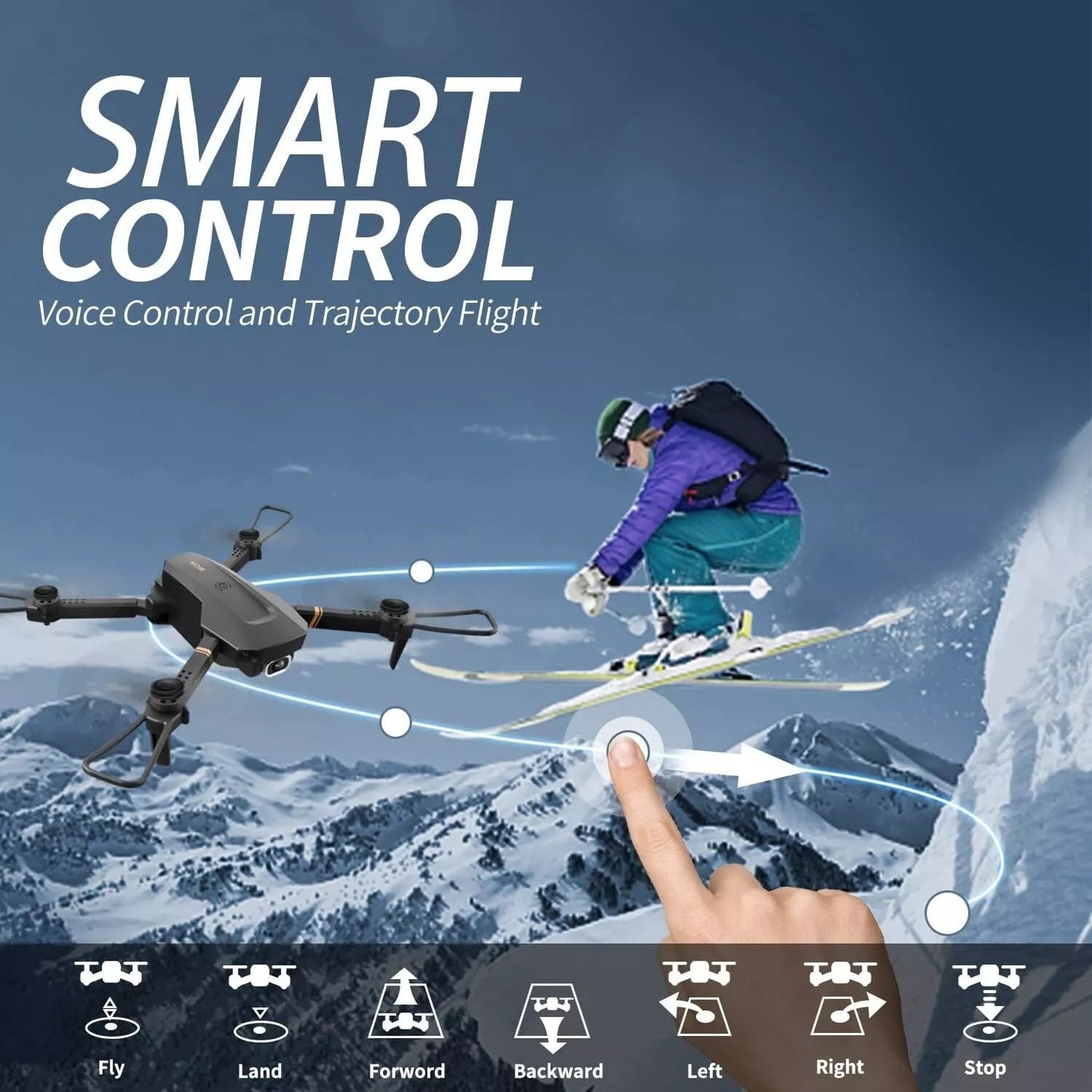 4DRC V4 Mini Drone - 4K Camera with 3 Batteries