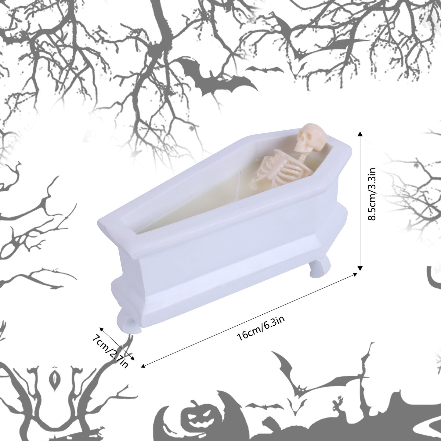 Creative Candles Bubble Bath Skull Skeleton Halloween Atmosphere Haunted House Holiday Decoration Ornaments