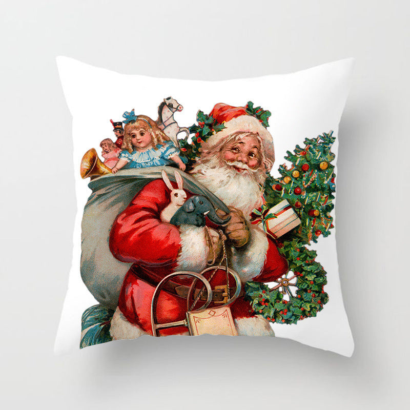 Holiday Home Decoration Cushion Cover - Festive Seasonal Throw Pillow Case for Celebrations