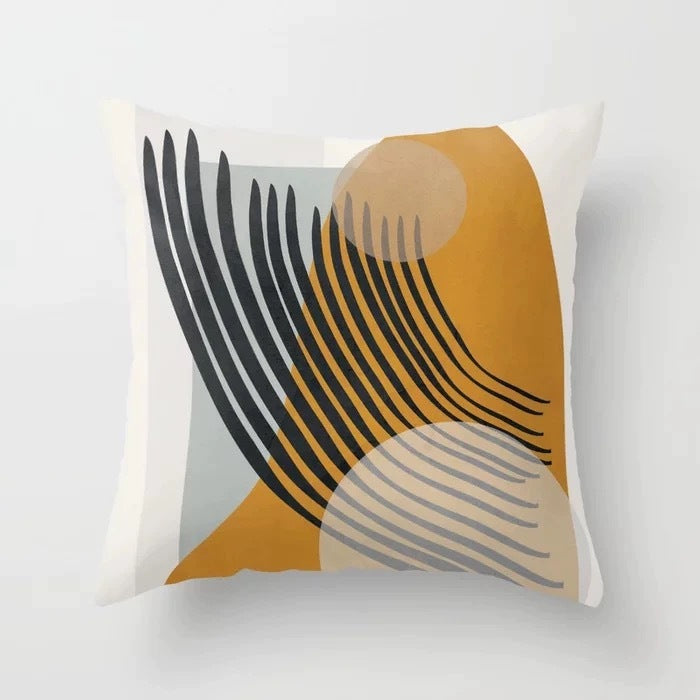 Abstract Geometric Portrait Pillowcase - Modern Art Home Sofa Cushion Pillow Cover