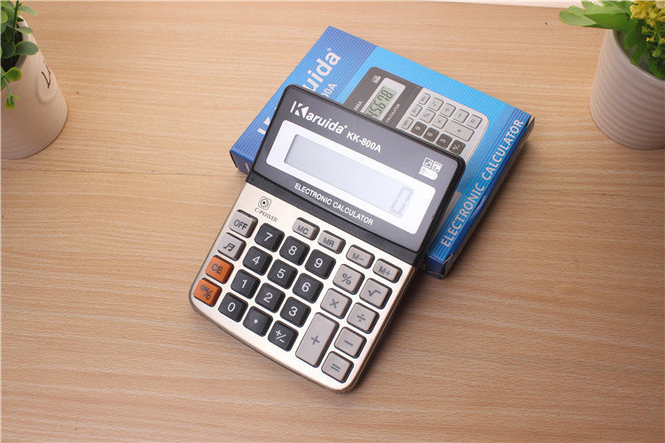 Aluminum Desktop Calculator - Compact Office & Commercial Calculator for Business