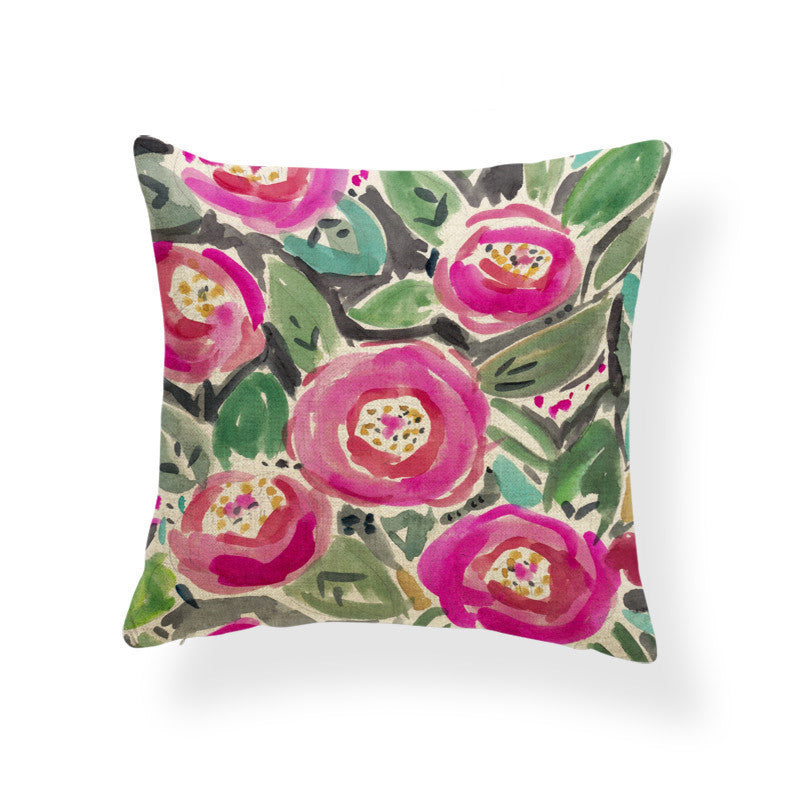 Daffodil printed cushion