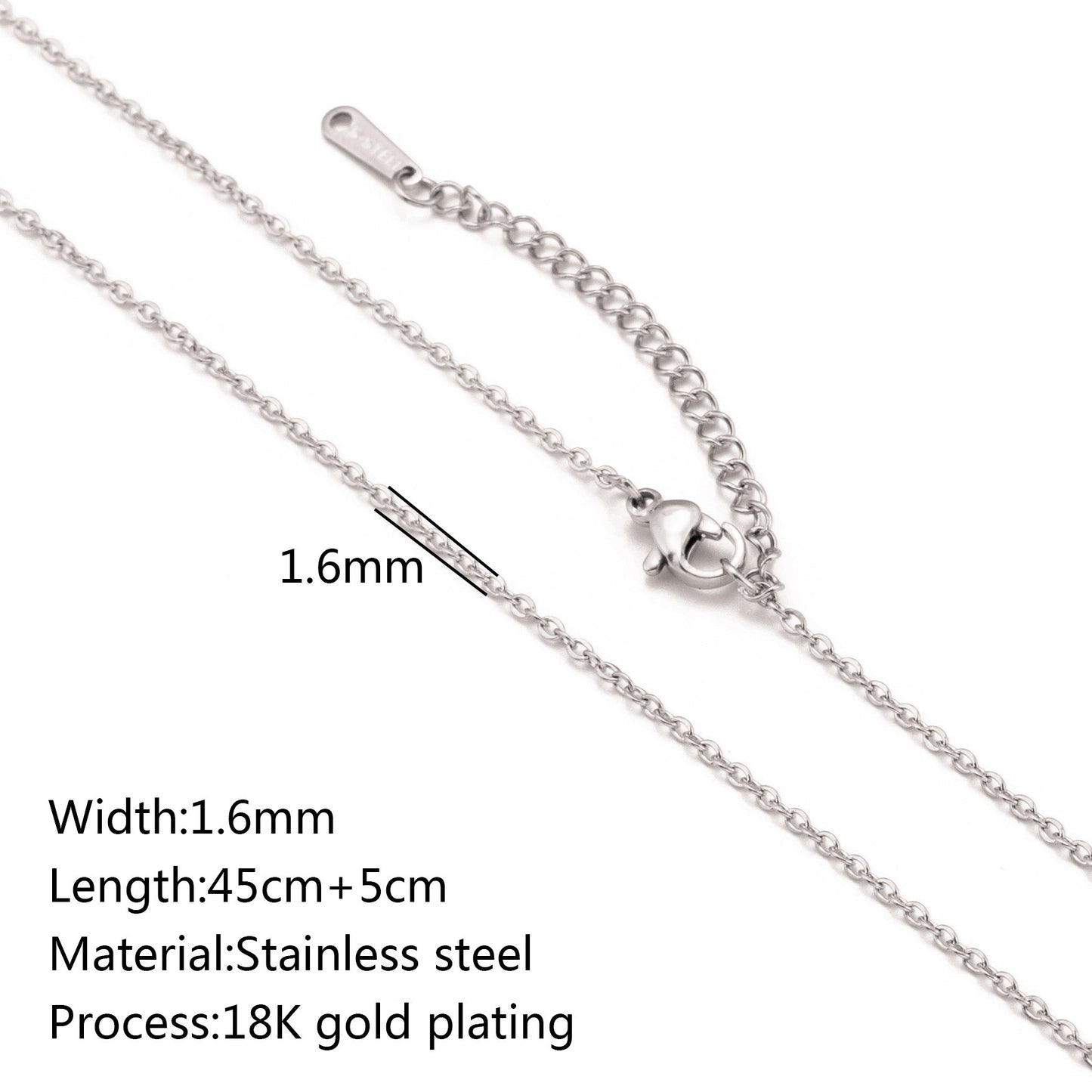 Stainless Steel Vacuum Vapor Plating 18K Gold Color Protection Lip Chain