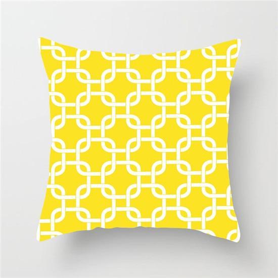 Geometric stripes peach skin cushion lumbar pillowcase