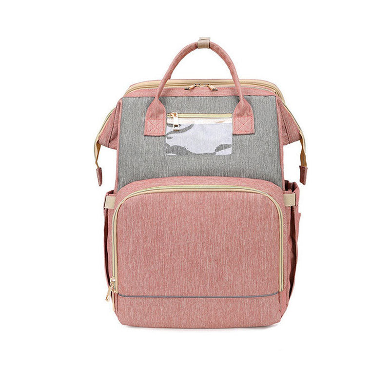 USB Charging Mommy Bed Backpack - Foldable Large Capacity Multi-Function Baby Bag