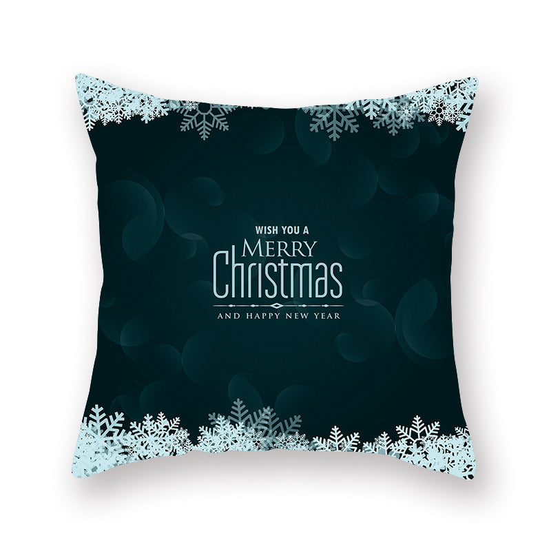 Christmas new peach skin cushion pillowcase