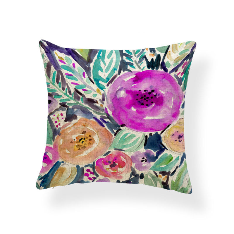 Daffodil printed cushion