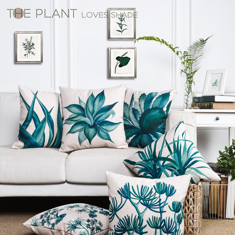 Sheets Cactus Pattern Cushion Cover Printed Polyester Pillow Case 45 45CM Throw Pillow Case Decorative For Home Office Room
