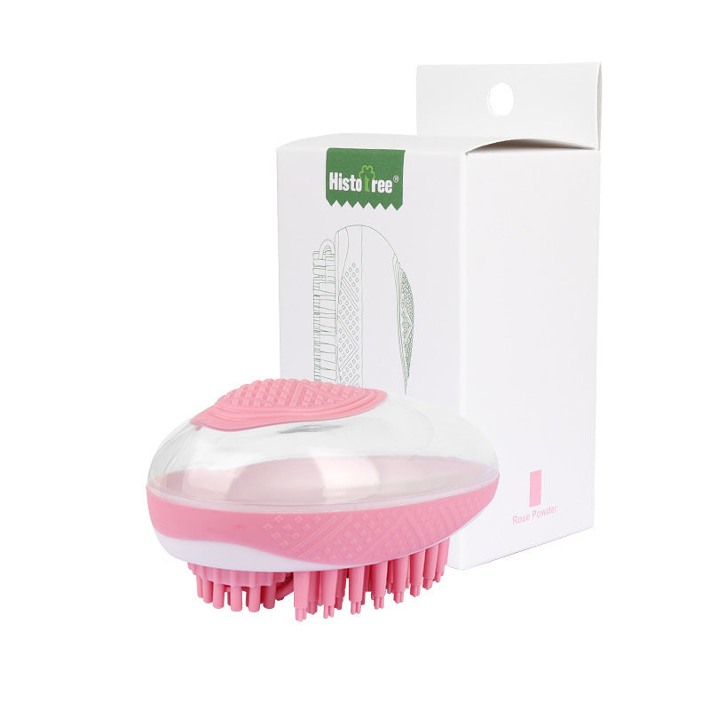 Dog Cat Bath Brush 2-in-1 - Pet SPA Massage Comb with Soft Silicone for Grooming & Shower