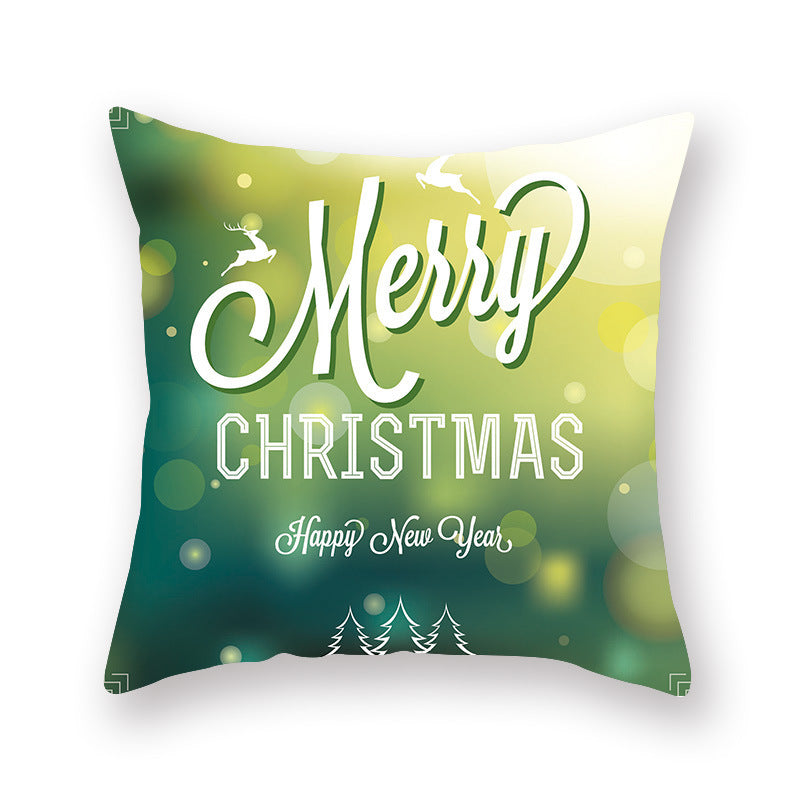 Christmas new peach skin cushion pillowcase