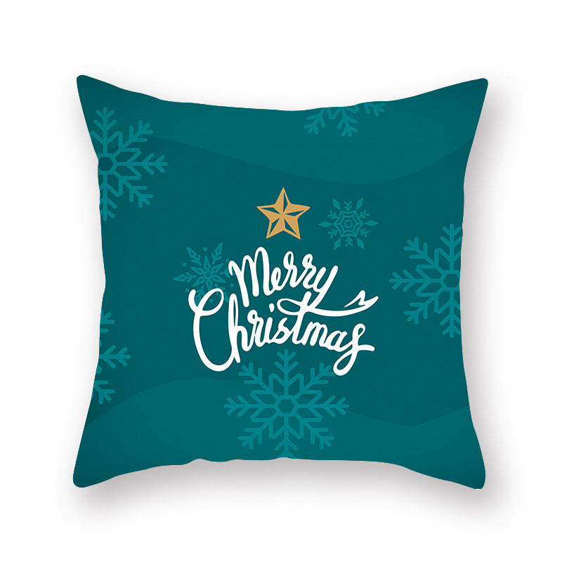 Christmas new peach skin cushion pillowcase