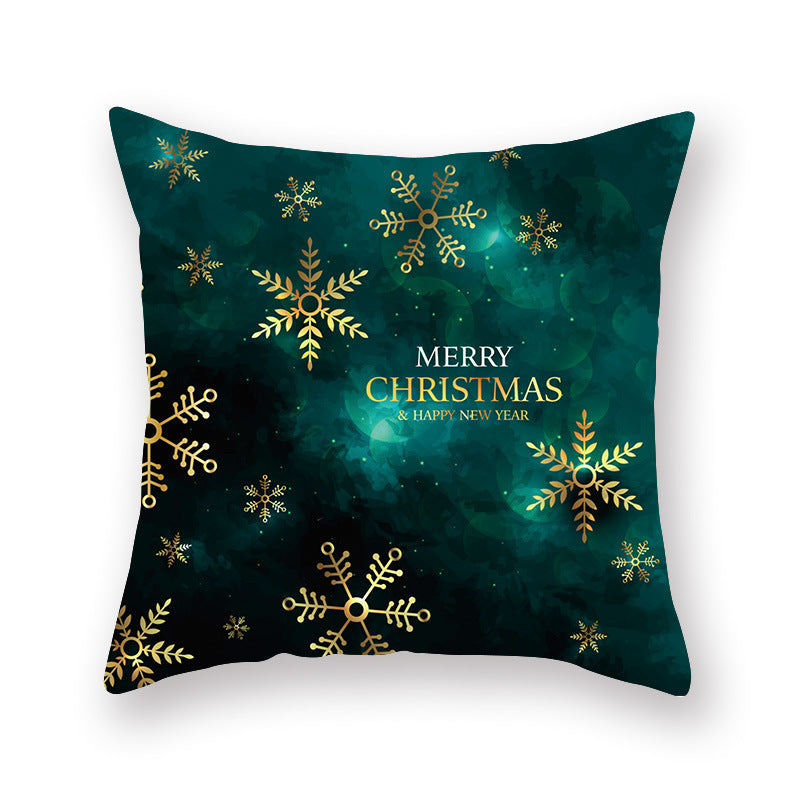 Christmas new peach skin cushion pillowcase