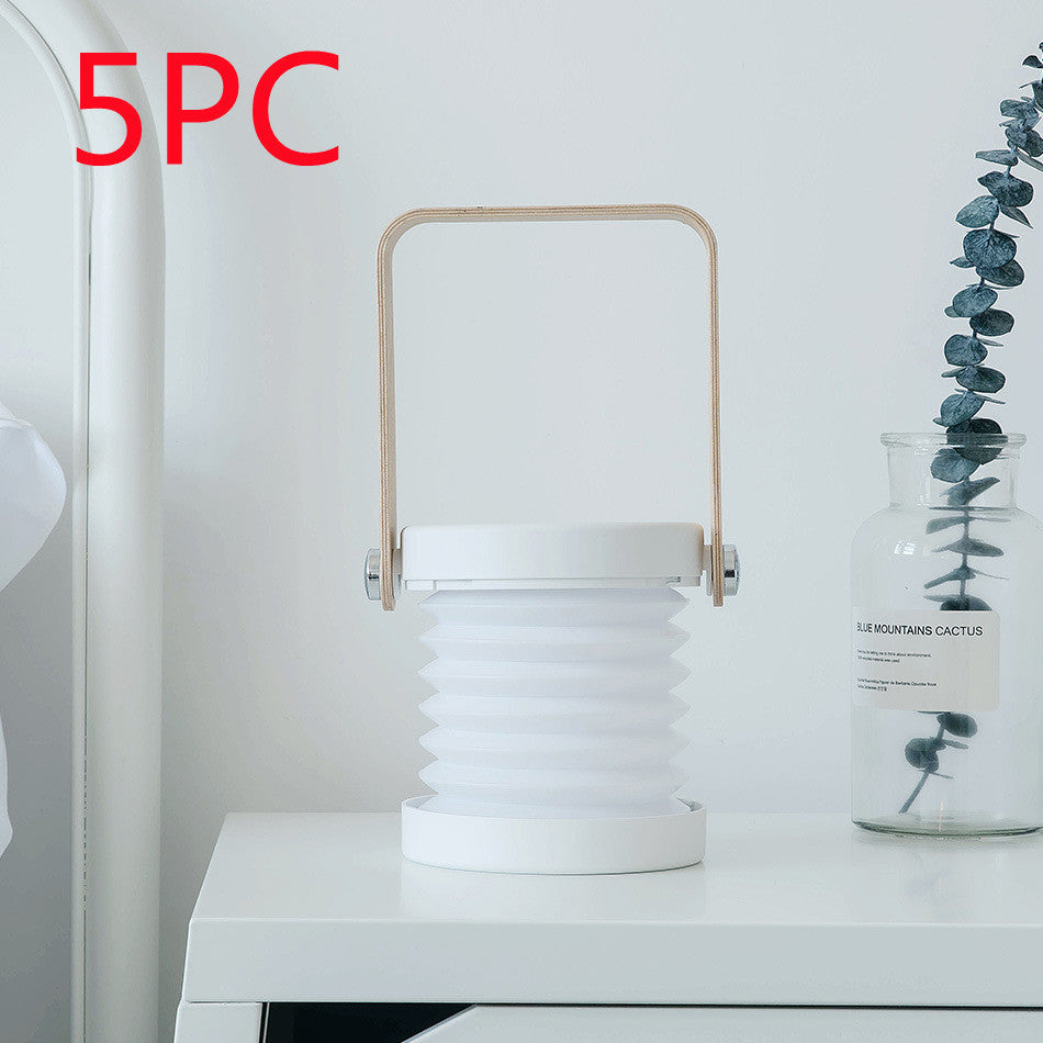Foldable Touch Dimmable LED Reading Light - Portable USB Rechargeable Lantern for Home Decor