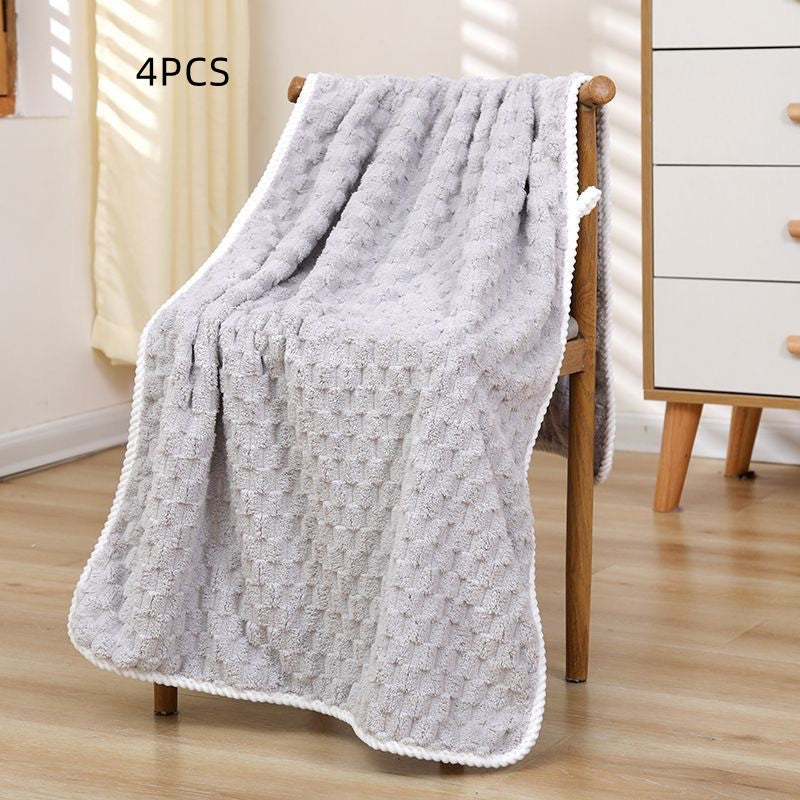Coral Fleece Household Soft Absorbent Cloud Fleece Bath Towel