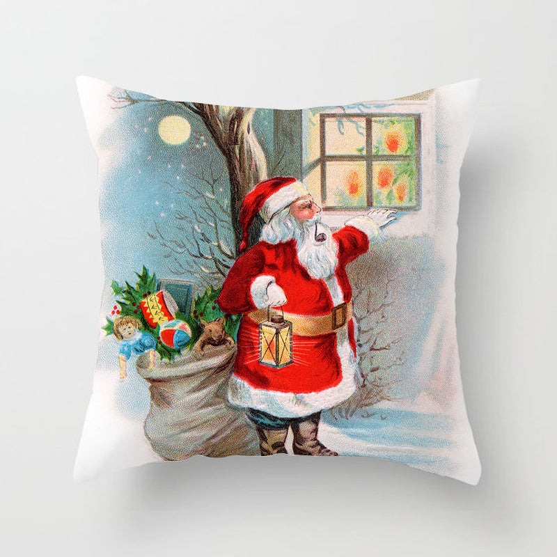 Holiday Home Decoration Cushion Cover - Festive Seasonal Throw Pillow Case for Celebrations