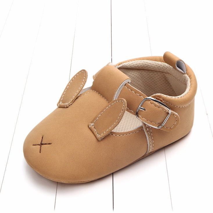 Cartoon Animal Baby Shoes - Soft Non-Slip Leather First Walking Shoes