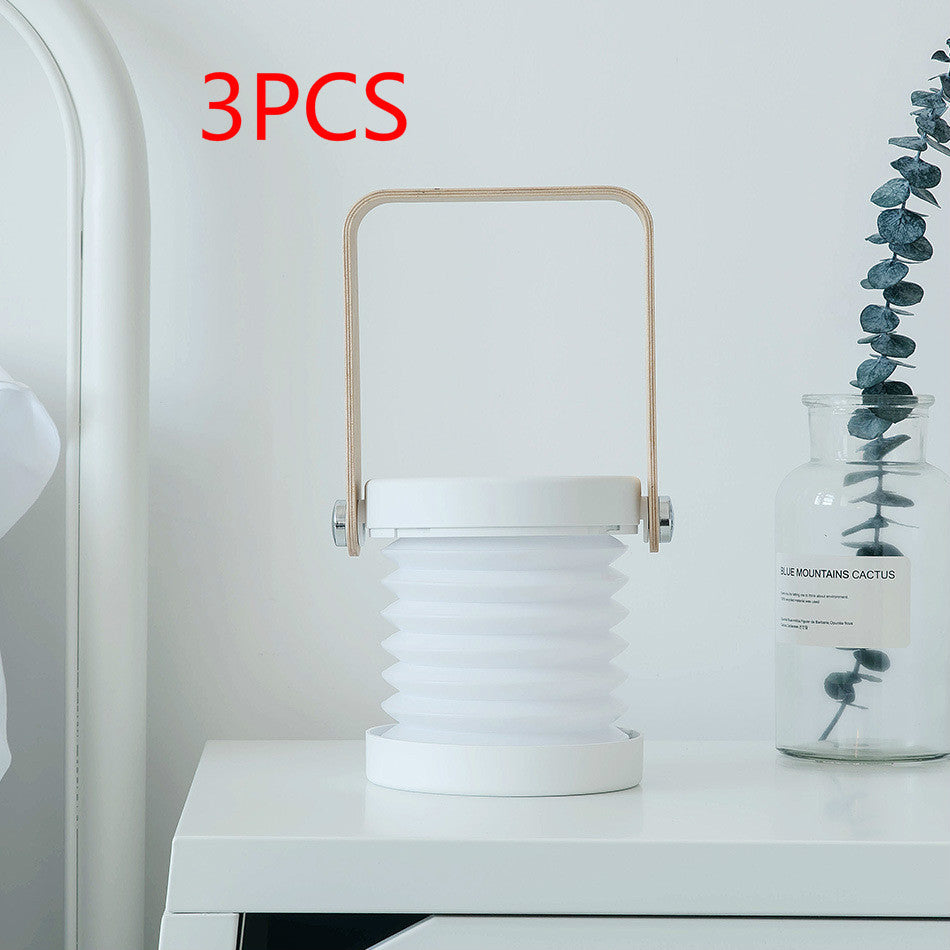 Foldable Touch Dimmable LED Reading Light - Portable USB Rechargeable Lantern for Home Decor