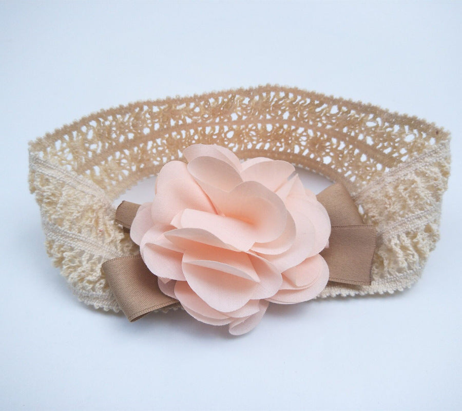 Baby Lace Flower Headband - Delicate Fabric Headband for Infant Girls