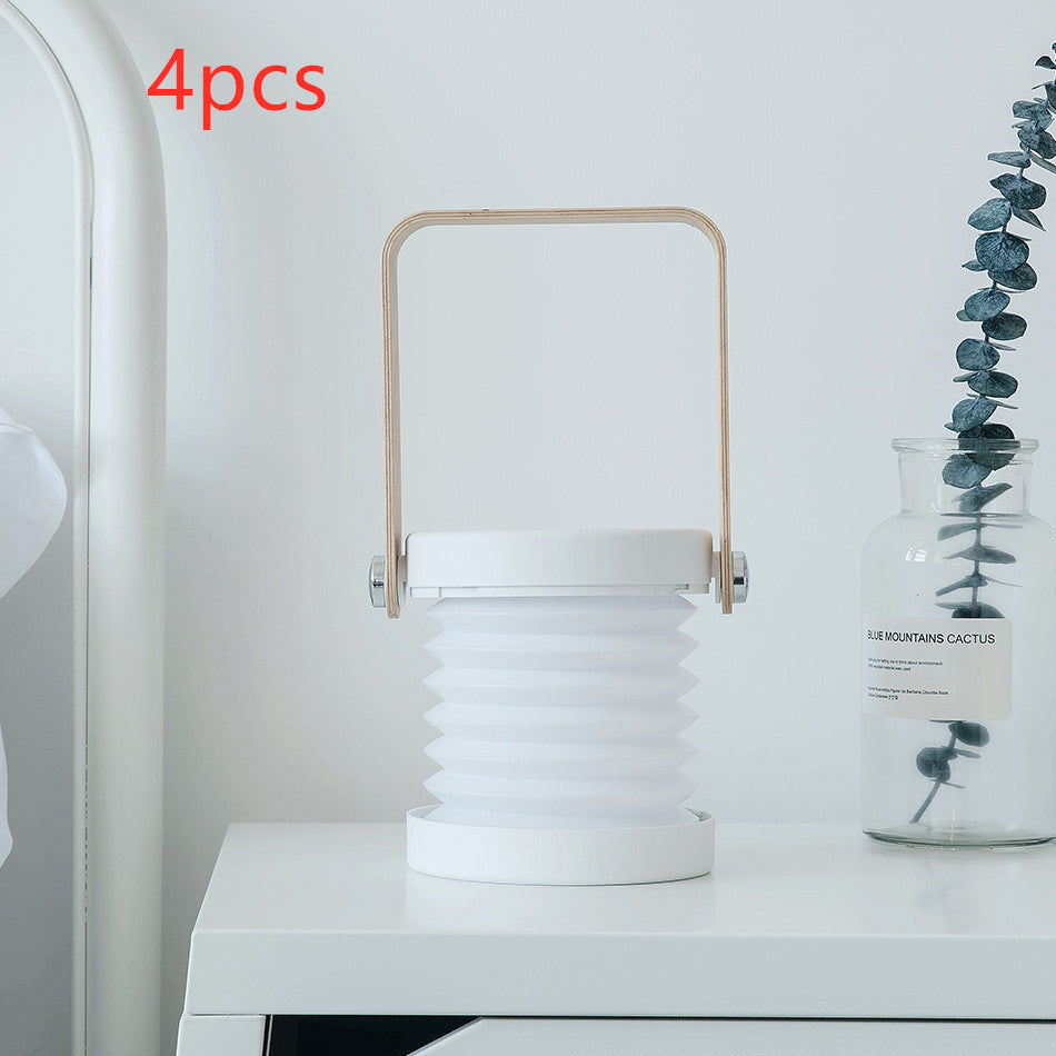 Foldable Touch Dimmable LED Reading Light - Portable USB Rechargeable Lantern for Home Decor