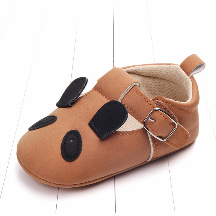 Cartoon Animal Baby Shoes - Soft Non-Slip Leather First Walking Shoes
