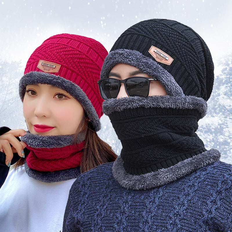 Premium Winter Beanie Hat & Scarf Set - Thick Fleece Lined Knit Cap with Neck Warmer for Men & Women
