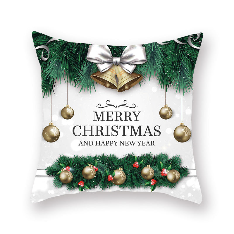 Christmas new peach skin cushion pillowcase